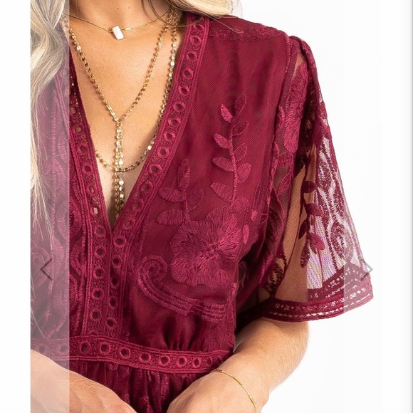 New Wine color Maxi dress - Picture 9 of 13